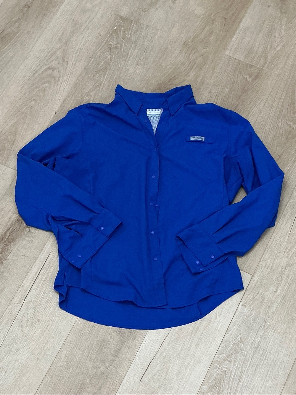 Columbia Button-Down Shirt - Women's Long Sleeve in Royal Blue - Picture 1 of 4